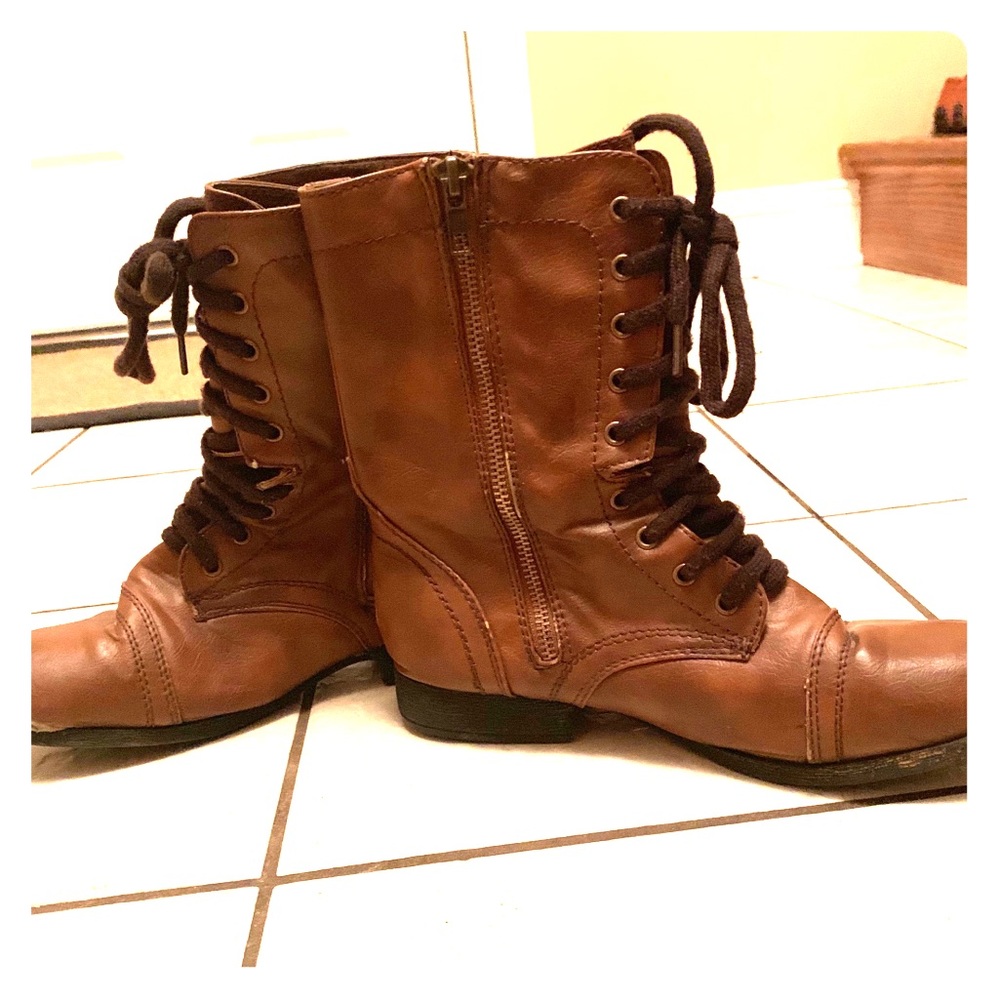 Brown Combat Boots